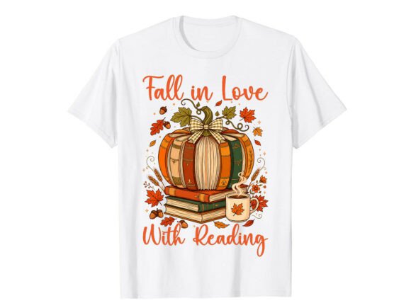 Book Lover Pumpkin Fall T-Shirt: A Perfect Graphic for Autumn