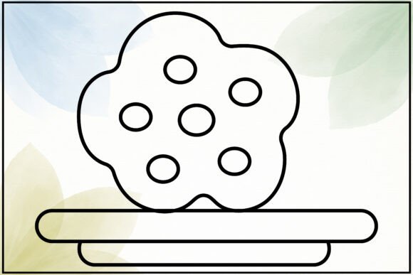 Cookie on Tray Line Drawing: A Versatile Graphics Asset