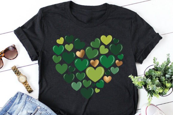 Hand Painted Heart St. Patrick’s Day Graphics for T-Shirts