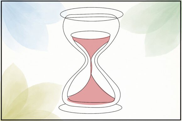 Hourglass Line Art: A Versatile Graphics and Illustrations Asset
