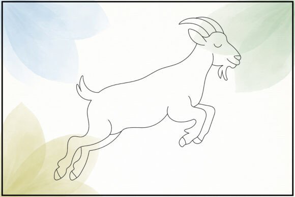 Jumping Goat Line Art: A Versatile Graphics Asset for Bloggers