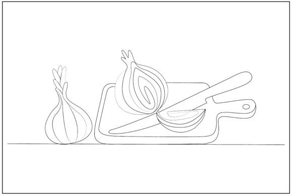 Onion Chopping Board Graphics for Kitchen Branding