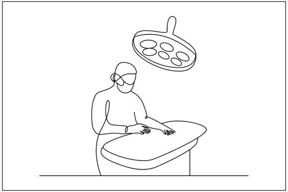 Operation Theater Line Art: A Versatile Graphics Asset