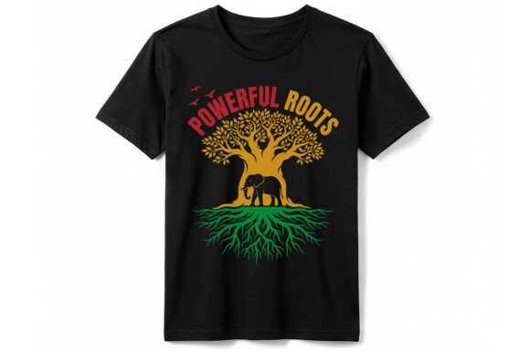 Powerful Roots Elephant T-Shirt Graphics for Crafters