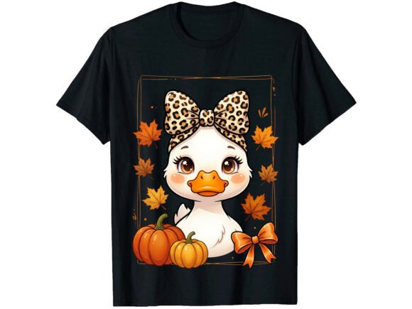 Review: Cute Duck Pumpkin Fall T-Shirt Graphics