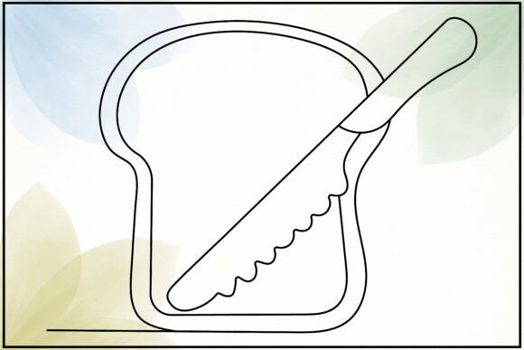Review of Bread and Knife Line Art for Embroidery
