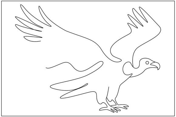 Vulture Landing Line Art: A Unique Graphic for Local Brands